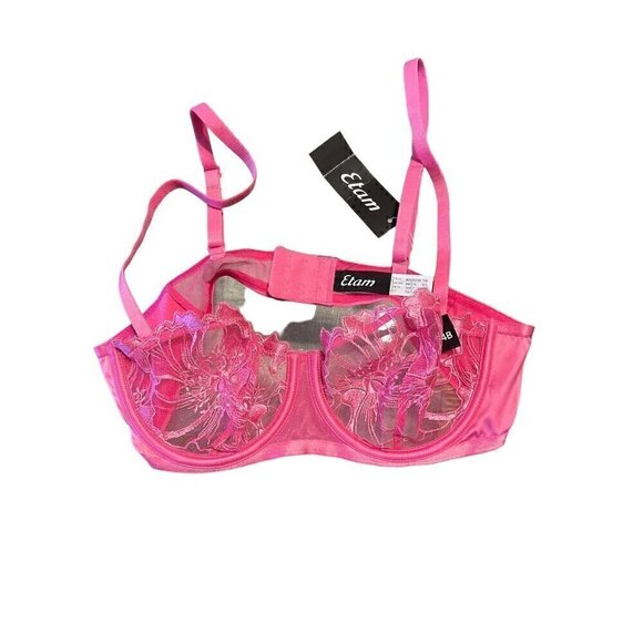 Etam 34B Pink Fuchsia Amaryllis No 9 Balconnet Bra - Picture 2 of 6